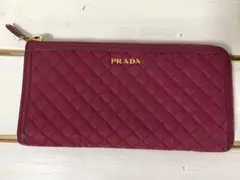 PRADA テスートキルティング長財布イビスコピンク