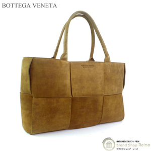 ボッテガ ヴェネタ （BOTTEGA VENETA） ミディアム アルコ トート スエード マキシイントレチャート バッグ 609175 キャラメル（中古）