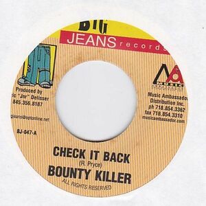 EPレコード　BOUNTY KILLER / CHECK IT BACK (CHECK IT BACK)