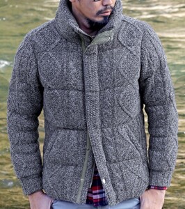 The DUFFER of ST.GEORGE ザダファーオブセントジョージHIGH - NECKED CABLE KNIT DOWN JACKET：ニットダウンジャケット/S　37,400円を