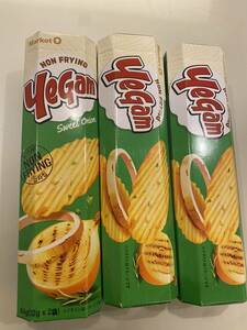コストコ　韓国お菓子　ノンフライポテトチップス　イェガム　オニオン味　3本セット　新品　1068