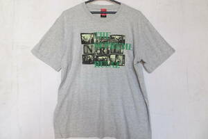 NINE RULAZ LINE/ナインルーラズライン/半袖Tシャツ/フロントプリント/ブラウン管テレビ写真風プリント/グレー杢/Lサイズ(9/5R)