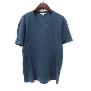 スタンダードジャームスパード STANDARD JAMES PERSE Tシャツ カットソー 半袖 Vネック 0 紺 ネイビー /YI メンズ