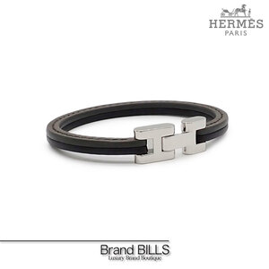 未使用品 HERMES エルメス PALOMIN パロミノ ブレスレット H011093CK ヴォー・スイフト パラジウム ブラック グレー アクセサリー