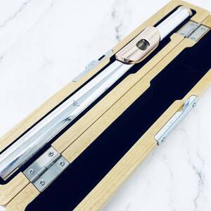 483) サンキョウ フルート 10Kゴールド リッププレート＆ライザー 銀製頭部管 SANKYO FLUTE Gold Lip Plate Riser Silver Headjoint K10