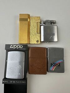 【11/60ES】 Zippo ジッポ Cartier カルティエ dunhill ダンヒル ロンソン ライター 着火未確認