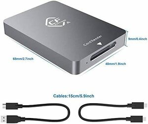 CFexpressタイプAリーダー ポータブル USB 3.1 Gen 2 CFexpressタイプAカードリーダー、Thunderbolt3ポート接続CFexpressリーダーサポート