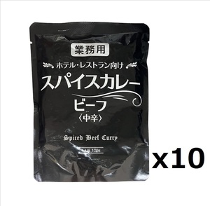 ホテル・レストラン向け スパイスカレー ビーフカレー 中辛 10袋 レトルト食品 レトルトカレー ゴールドクーポン利用でお得！クーポン使用