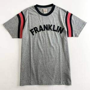 Ef14 FRANKLIN MARSHALL フランクリンマーシャル 半袖Tシャツ カットソー ロゴ刺繍 トップス S グレー メンズ 紳士服 男性用