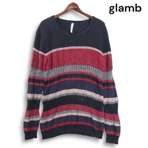 glamb グラム 【Atala border knit】 秋冬★ アタラ ボーダー ニット セーター Sz.1 メンズ　K4T02146_B#K