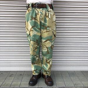 希少 オマーン軍 実物 ブラッシュカモ 迷彩 BDU リップストップ カーゴパンツ 軍物 軍モノ ミリタリー ヴィンテージ ローデシア軍 XL 98cm