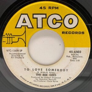 【英国的サイケポップ】USオリジナル 7インチ BEE GEES To Love Somebody (