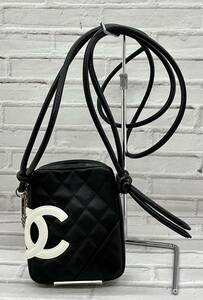 AI鑑定済 / CHANEL / シャネル / ショルダーバッグ / カンボンライン / ミニポシェット / A25177 / 9794898 / ブラック / 保存袋付き