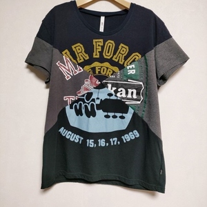 glamb パッチワーク 再構築 Ｔシャツ カットソー ネイビー マルチ グラム 3-0617S F91853