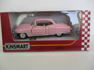 ★CADILLAC　キャデラック　正規品　ミニカー　１９５３　シリーズ６２クーペ　１／４３スケール★ピンク★新品・未使用品★KiNSMART★