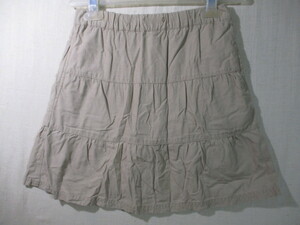 【ユニクロ】スカート サイズ140色ベージュ総丈39/EAL