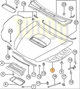 【スバル純正新品】SUBARU 未使用品 ★超希少品★ レガシィ BR9 フード インシュレーター ターボ用 BRG BM9 BMG レガシー 2009/2-2014/9