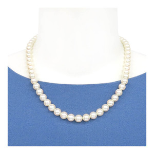 ミキモト アコヤ パール ネックレス K14WG レディース MIKIMOTO [美品] 中古 【ジュエリー】