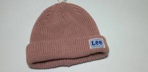 LEE リー ブランド ニットキャップ CAP ニット 帽子 ピンク 展示未使用品