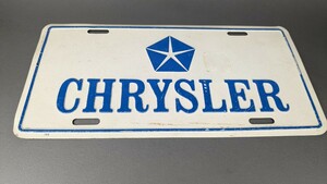 □CHRYSLER　クライスラー　ナンバープレート　看板　昭和レトロ　インテリア □24