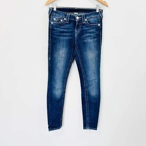 f449ii　TRUE RELIGION(トゥルーレリジョン) サイズ26（S位）ジーンズ　パンツ　オールシーズン ブルー系　メンズ　スキニーパンツ