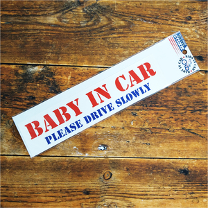 Baby in Car Sticker WHステンシル Baby アメリカン