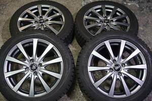 深溝８分～ ダンロップ WM01 185/55R16 ガンメタ系マナレイES 6J +50 PCD100 ヴィッツ ヤリス アクア フィット グレイス スイフト *831id