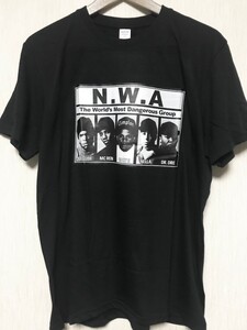 N.W.A Tシャツ ヒップホップ ラッパー 90s hiphop rap L コンプトン Westside 2pac dr.dre ice cube black ブラック 送料無料