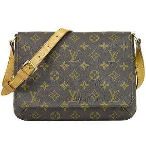 本物 ルイヴィトン LOUIS VUITTON LV ミュゼットタンゴ ショート モノグラム ショルダーバッグ ブラウン M51257