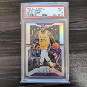 LeBRON JAMES 2019-20 PRIZM SILVER PANINI NBA basketball LOS ANGELS LAKERS PSA9