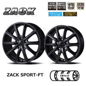 ジャパン三陽 ZACK SPORT-FT (シャドーガンメタ/4本セット) 4.00B x 12インチ INSET+42 PCD100 4穴 (SS01