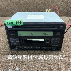 AV10-614 激安 カーステレオ TOYOTA KCN-5170 08600-00770 CQ-JS0751C CD FM/AM プレーヤー 本体のみ 簡易動作確認済み 中古現状品