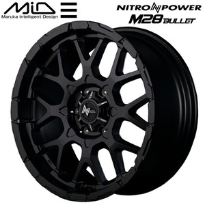 MID NITRO POWER M28 BULLET ホイール1本 セミグロスブラック/マシニング 6.5J-16inch 6H/PCD139.7 inset+48