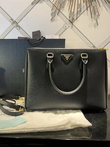 ■定額77万■【新品同様】プラダ Prada ガレリア ラージ ソフトグレインレザー バッグ