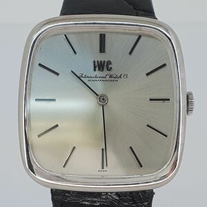 IWC インターナショナルウォッチ シャフハウゼン 2572 手巻き メンズ 腕時計 K18WGケース 革ベルト社外品 ◆3105/高林店 ST