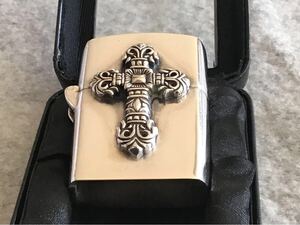 　CHROME HEARTS Zippo クロムハーツタイプ　ジッポー　2001 オイルライター　シルバー９２５Silver ケース付