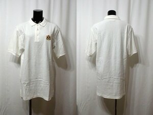 ◆USED◆ バーバリー ◆ メンズ ポロシャツ 半袖 刺繍 コットン100％ ホワイト サイズM