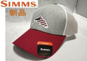 新品　SIMMS シムズ白　トラッカーハット　帽子　　メンズ　フリー　釣り