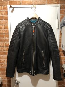 DIESEL ディーゼル シープスキンバイカーライダースジャケット ブラック　FK