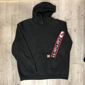 袖プリ CARHARTT カーハート スウェットパーカー サイズ2XL ビッグシルエット オーバーサイズ ストリート アメカジ 古着 e23112403