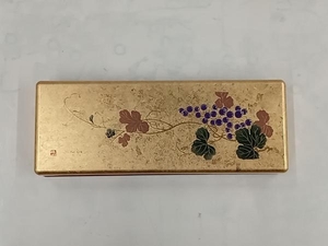 加画の花 金箔 ペンケース＜ぶどう＞