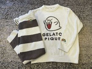 値下げ【中古】ジェラートピケ テレサ メンズLサイズ マリオシリーズ セットアップ 上下 gelato pique homme