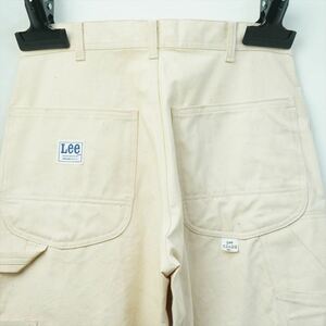 70s ビンテージ Lee リー 生成り コットン ダブルニー ペインターパンツ ノンウォッシュ 32/29