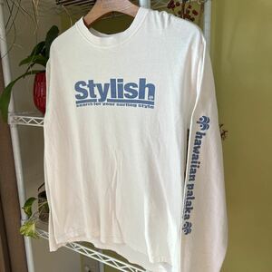 ハワイ製　オールドサーフ　サーフショップ　長袖Tシャツ　白M