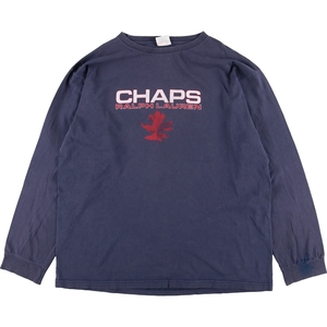 古着 90年代 ラルフローレン Ralph Lauren CHAPS チャップス ロングTシャツ ロンT XL ヴィンテージ /eaa349589