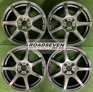 ★WORK EMOTION T7R ワーク エモーションT7R 17インチ★17×7J +47 4H PCD100 ハブ径:約60mm 4本セット 中古アルミホイール ★送料無料