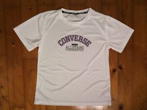 ★微難有★コンバース★CONVERSE★プリント半袖Tシャツ ドライTシャツ L 白　ホワイト