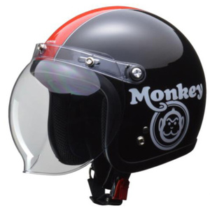 ■Honda Monkey モンキー ヘルメット ブラック×レッド サイズ：M