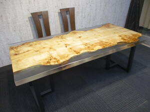 ＃1193■　ポプラ　レジン　一枚板　無垢　テーブル　板　　ローテーブル 　ダイニング　 　 座卓 天板 　無垢　