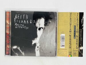 即決CD KEITH RICHARDS MAIN OFFENDER / キース・リチャーズ / メイン・オフェンダー 主犯 / 帯付き VJCP-28130 G02